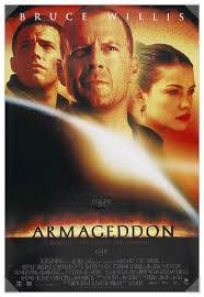 브루스 윌리스가 주연한 SF영화 아마겟돈. 소행성으로 인한 지구 멸망의 공포를 그린 영화다.