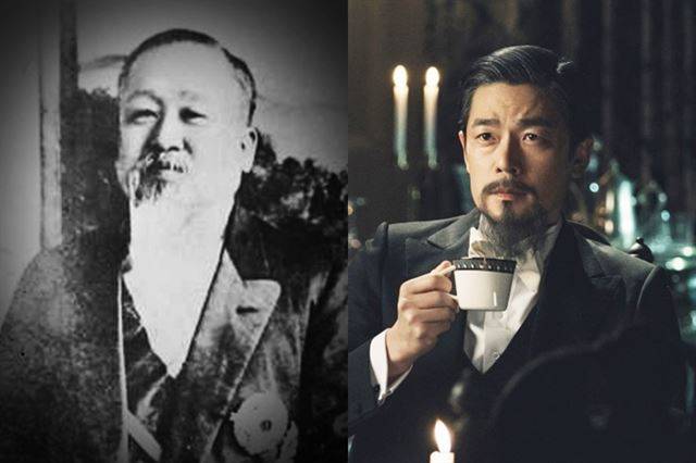 조선의 제 26대 왕이자 대한제국 초대황제(재위 1863~1907)였던 고종(왼쪽)과 지난달 30일 인기리에 종영한 tvN 드라마 ‘미스터 션샤인’(2018)에 등장한 고종(이승준 役)의 모습. 한국일보 자료사진·tvN 제공