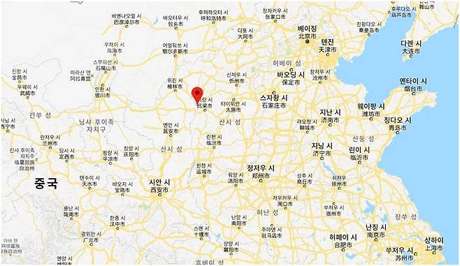 리자산촌의 대략 위치. 구글맵☞https://goo.gl/maps/baFTs73c1oS2