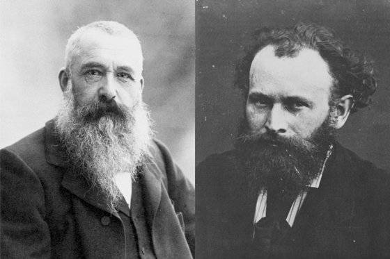 왼쪽부터 끌로드 모네와 에두아르 마네. 이름이 비슷해 헷갈리는 두 사람을 잘 구분하는 방법은 무얼까? [사진 위키미디아 커먼]