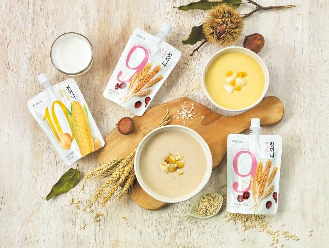 빙그레의 아침간편식 ‘첫끼니 타락죽’ 2종 [제공=빙그레]