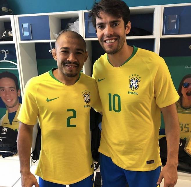 ▲ 조제 알도와 축구 선수 카카