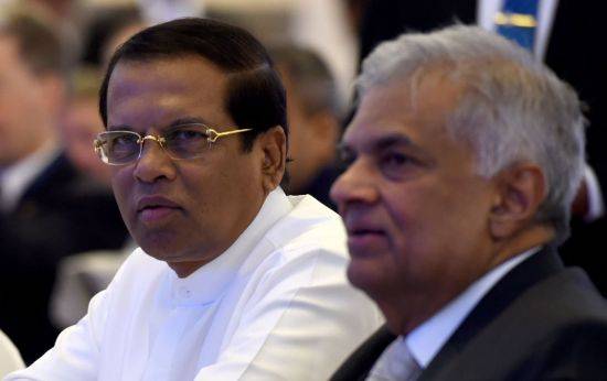 마이트리팔라 시리세나 스리랑카 대통령(왼쪽) [이미지출처=연합뉴스]