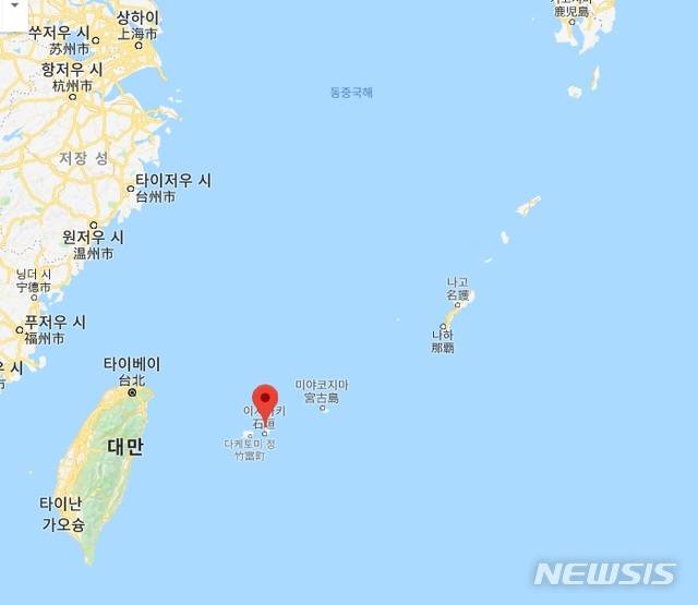 【서울=뉴시스】일본 오키나와 현 이시카키 섬의 위치.(사진출처:위키피디아) 2018.10.29.