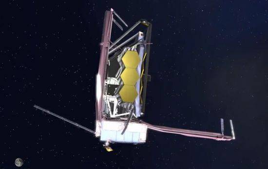 허블 우주망원경의 후임으로 2021년 발사 예정인 '제임스웹 우주망원경'의 상상도. [사진=NASA]