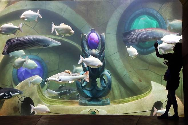 아틀랜티스 호텔의 아쿠아리움. 이병학 선임기자