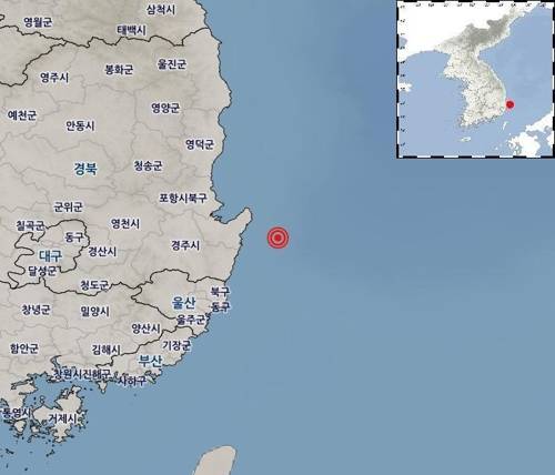 지진 발생 위치 [기상청 제공]