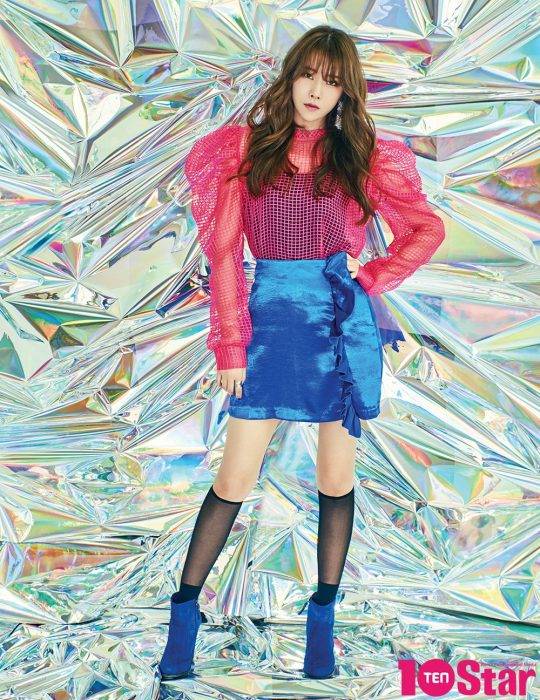 시크하고 걸크러시한 콘셉트에 누구보다 자신있다고 강조한 구구단 해빈. / 사진=장한 작가