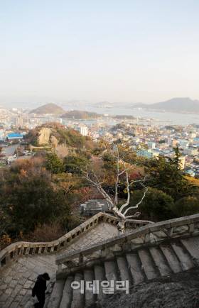 유달산 등산 중에 바라본 ‘목포의 눈물’ 노리배와 바다 너머의 삼학도