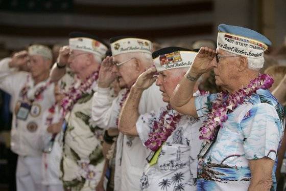 영어에서 veteran을 명사 단독으로 쓰면 퇴역 군인이라는 뜻이 된다. 사진은 미국 퇴역 군인들의 모습. [로이터=연합뉴스]