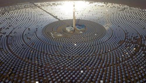 중국의 첫 100MW급 태양광열 발전소 [신화망 화면 캡처]