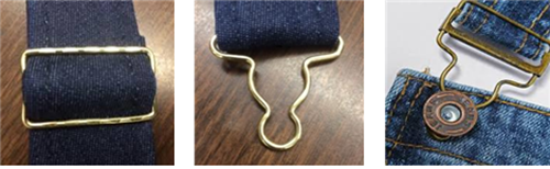좌측부터 루프, 걸쇠, 걸쇠를 단추에 연결한 모습 /출처=@www.round-house.com/