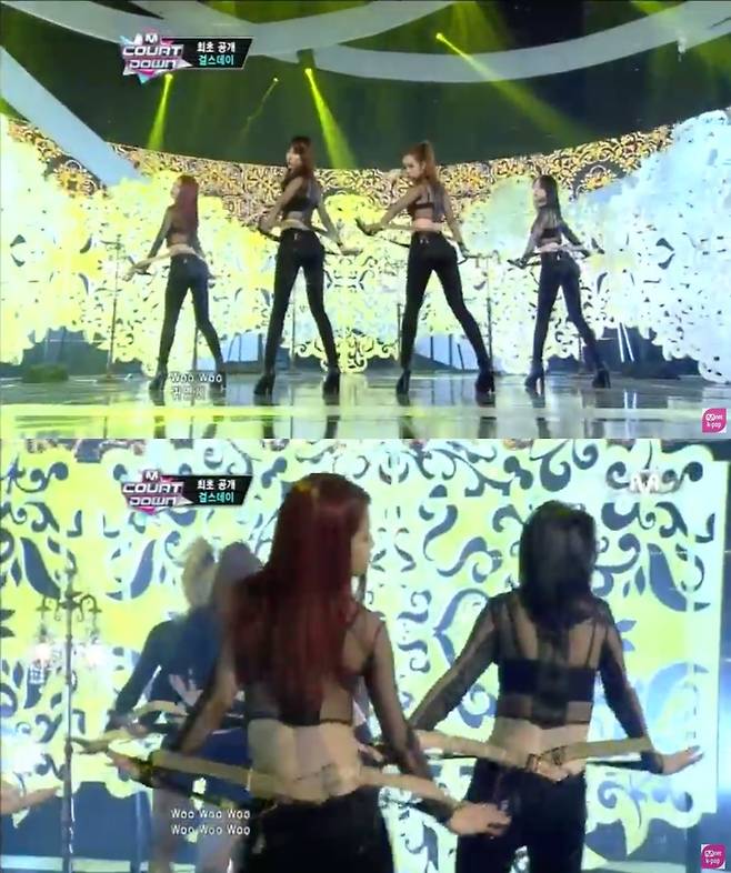 ▲ 걸그룹 걸스데이의 '기대해' 무대. 사진|방송화면 캡처