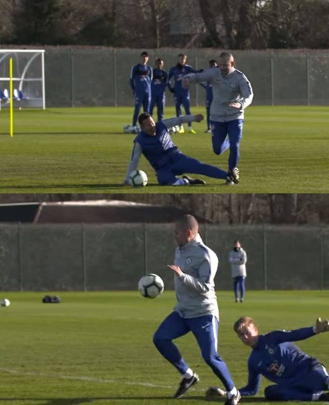 ▲ 수비수를 가볍게 제친 데 이어 골키퍼까지 손쉽게 제치고 골을 넣은 조 콜 ⓒ 첼시FC