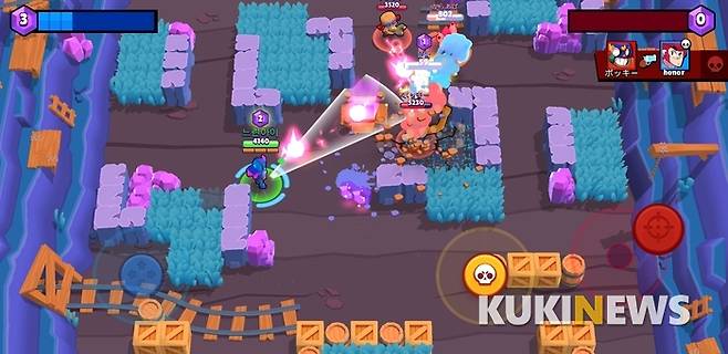 '잼 그랩' 모드에서 3명이 팀을 이뤄 쉴 새 없이 전투를 펼친다.