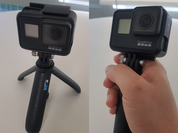고프로의 특징은 가볍게 들고 다니며 쉽게 조작할 수 있다는 점이다. CES 취재 당시 외투 주머니나 정장 재킷 안주머니에 넣고 다니기도 했다. /김범수 기자