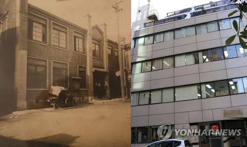 2.8독립선언이 일어났던 재일본도쿄조선YMCA회관의 과거와 현재 모습 (도쿄=연합뉴스) 김병규 특파원 = 도쿄 2.8 독립선언이 거행됐던 도쿄(東京) 지요다(千代田)구 간다(神田) 재일본도쿄조선YMCA회관의 모습(왼쪽)과 사유지가 된 현재 모습(오른쪽). 재일본도쿄조선YMCA는 1923년 간토(關東)대지진 당시 불에 탔으며 현재는 사유지의 상업시설이 들어서 있다. 재일본도쿄조선YMCA의 후신인 재일본도쿄조선YMCA는 이곳에서 도보 10분 거리에 위치한 곳에 새 터전을 잡고 있다. [왼쪽 사진은 2.8독립선언 기념자료실 제공] 2019.1.21 bkkim@yna.co.kr