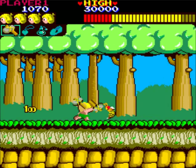 (오락실에서 특유의 BGM과 액션성으로 사랑받았던 ‘원더보이’)