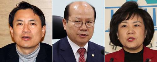 김진태(왼쪽부터), 이종명, 김순례