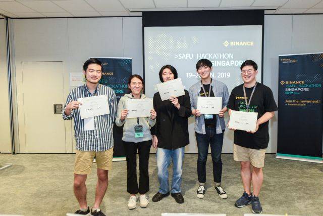 지난달 19일부터 20일까지 양일간 싱가포르에서 진행된 '바이낸스 SAFU 블록체인 해커톤'에서 수호는 최고기술상을 받았다. (사진=수호)
