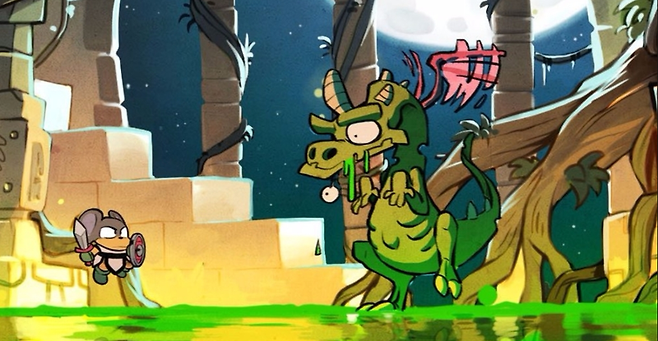 (게임도중 등장하는 좀비 드래곤. 매우 멍청하게 생겼다)