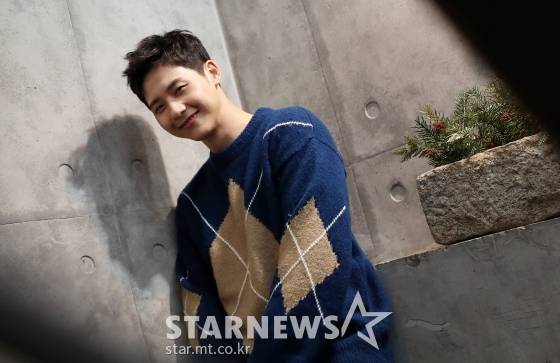 스타뉴스와 입대 전 마지막 인터뷰를 가진 B1A4 신우 /사진=김휘선 기자