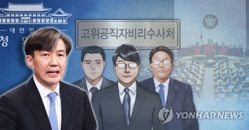 조국 청와대 민정수석, 공수처 신설 국회 입법 촉구(PG) [이태호, 정연주 제작] 사진합성·일러스트