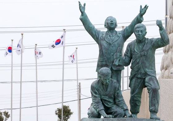 일제강점기 당시 항일운동의 거점이던 전남 완도읍 소안도에 설치된 3·1운동 기념 조형물. 프리랜서 장정필