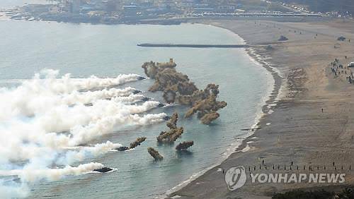 한미 연합상륙훈련 장면 [연합뉴스 자료사진]