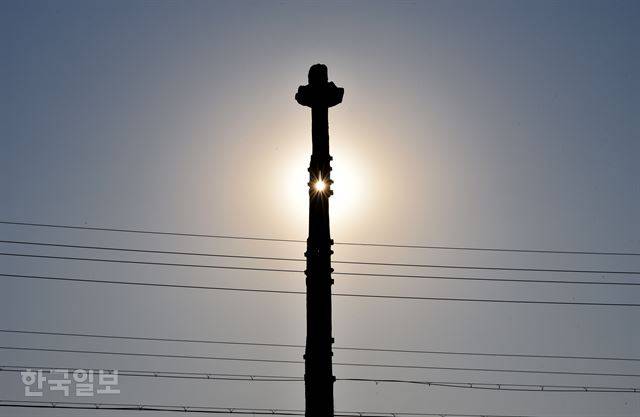 나주읍성 동점문 밖 석당간. 나주의 순항을 바라는 돛대의 의미를 품고 있다.