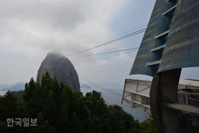 리우데자네이루의 팡지아수카르로 가는 케이블카역.
