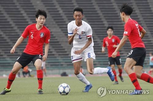한국-대만 경기 장면. [EPA=연합뉴스]