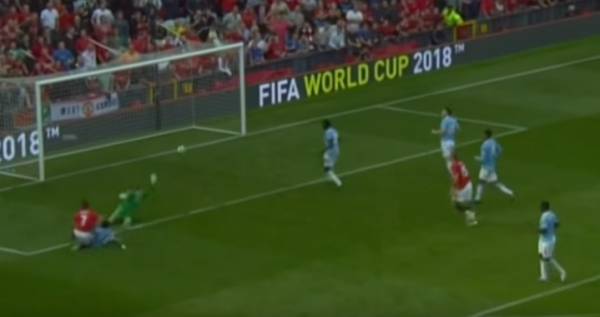 맨시티전 극적인 골 당시의 모습
