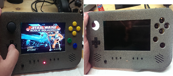 (닌텐도64를 내장시킨, 3D프린터로 제작된 게임기의 모습)