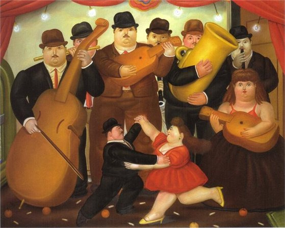 콜롬비아의 춤(Dance in Colombia, 1980), Fernando Botero. [사진 위키아트]