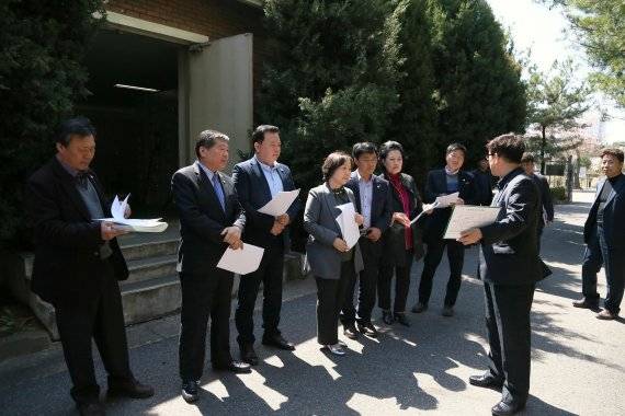 안산시의회 예산결산특별위원회 신P1 중계펌프장 현장점검. 사진제공=안산시의회