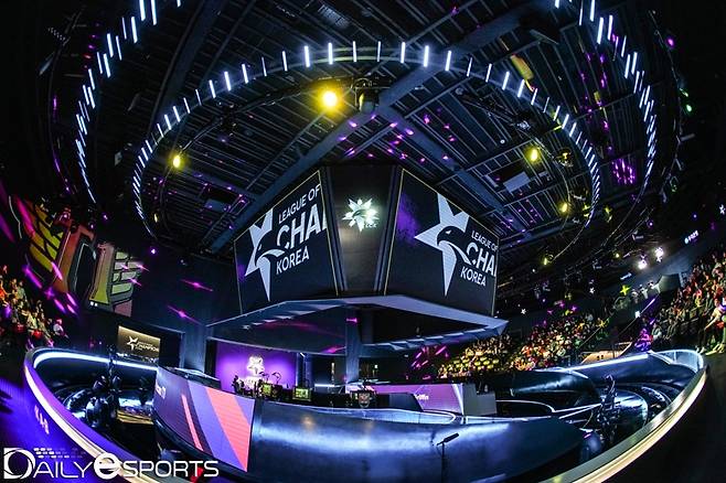 리그 오브 레전드 챔피언스 코리아 경기가 열리는 LCK 아레나.