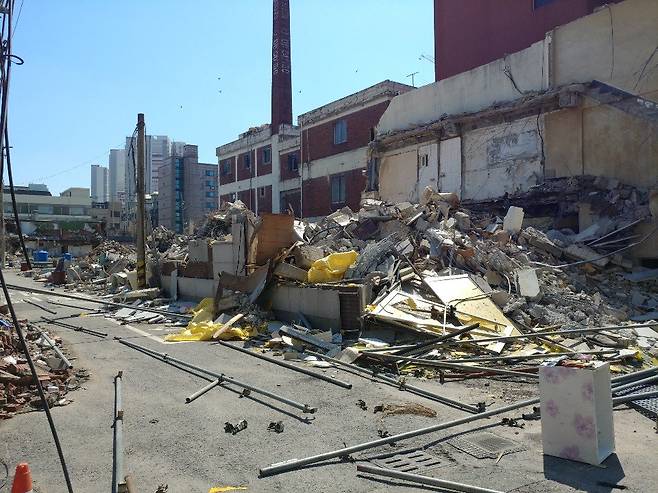 철거된 인천 옐로하우스. [중앙포토]