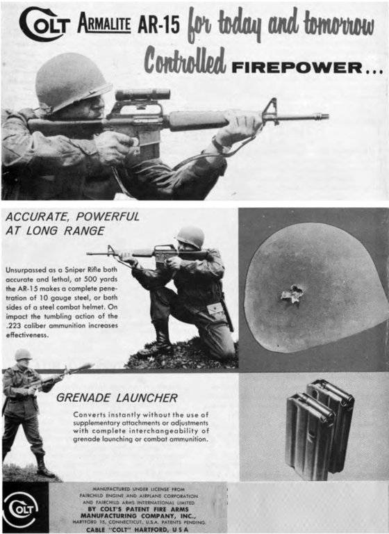 M16의 원형인 AR-15 광고. [사진 콜트]