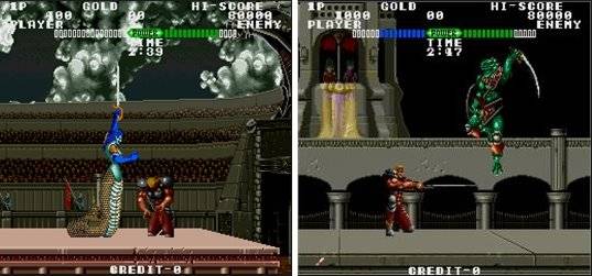 (반인 반사의 뱀인간과 이런류 게임에 단골로 나오는 리저드맨의 모습)