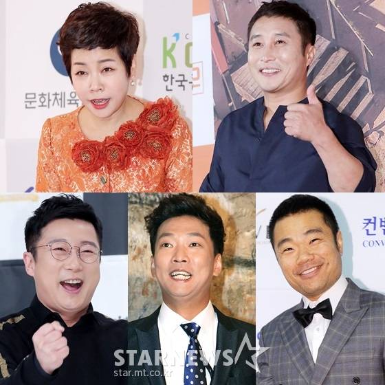 김미화, 김병만, 이수근, 박준형, 정종철 /사진=스타뉴스