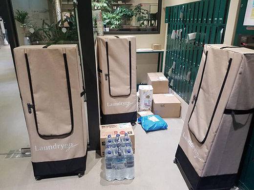 ‘런드리고’가 제공하는 스마트 빨래 수거함 ‘런드렛’.