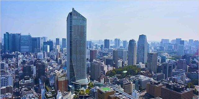 노후화한 도심이었던 일본 도쿄 남쪽 미나토구에 2014년 247m짜리 초고층 빌딩 ‘도라노몬힐스’가 생기면서 일대는 활력을 되찾았다. 모리빌딩 제공