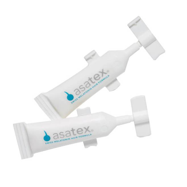 멜라토닌과 은행엽, 비오틴이 성장기 모발의 비율을 증가시키는 아사텍스 헤어 컨디셔너 앰풀, 20개입 7만8천원, Asatex by Huhpharma.