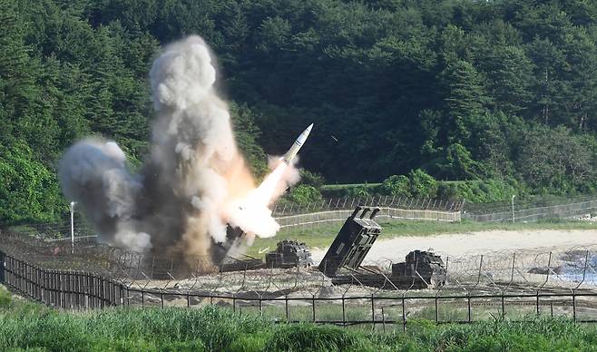 한미 탄도미사일 동시사격 훈련. [사진=국방부]