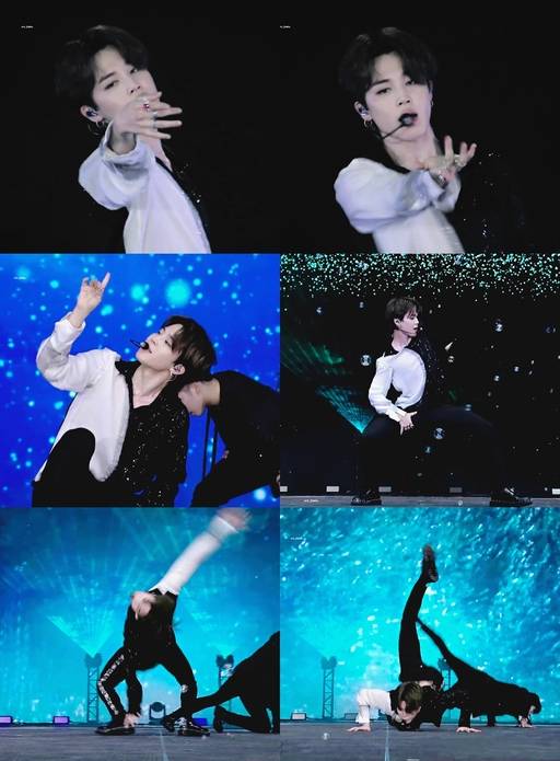 웸블리 공연 지민 솔로록 '세렌디피티' 무대