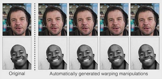 원본 이미지(왼쪽)와 자동 도구로 교묘하게 변형시킨 얼굴 이미지 (이미지=어도비)