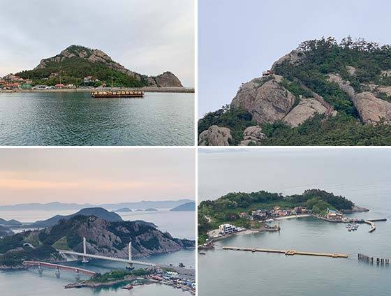 대장도 대장봉,  대장봉 뷰포인트 데크,  장자교. 앞다리는 도보다리, 뒷다리는 자동차다리,  아기자기한 여행 거리들이 밀집해 있는 장자도