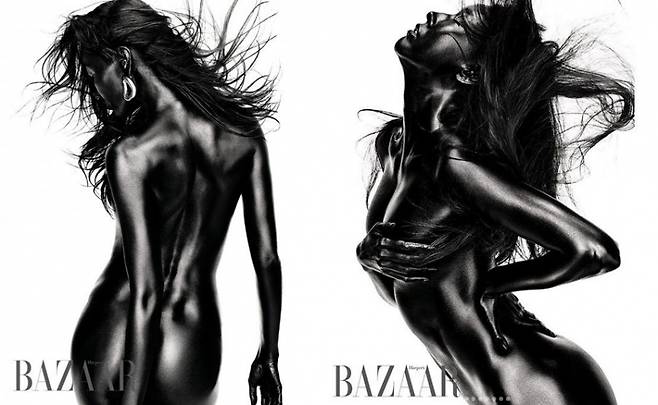 ▲ 한혜진의 누드화보가 화제다. 제공l'하퍼스바자'