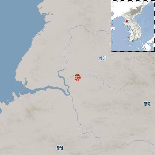 북한 황해북도 송림 지진 발생 지점 [기상청 제공]